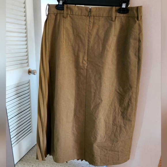 Mare Mare x Anthropologie Pleated Fall Cargo Skirt Olive Green Large EUC - Picture 4 of 9